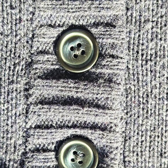 Men Blue Ribbed Sweater XL Cozy Grandpacore Fall Layering Dadcore Warm - Picture 6 of 11